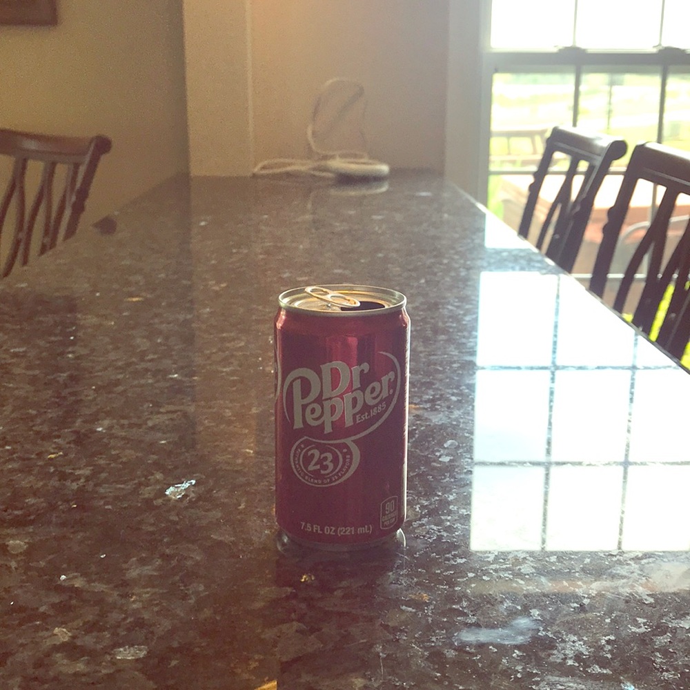 Slightly used Dr. pepper Can